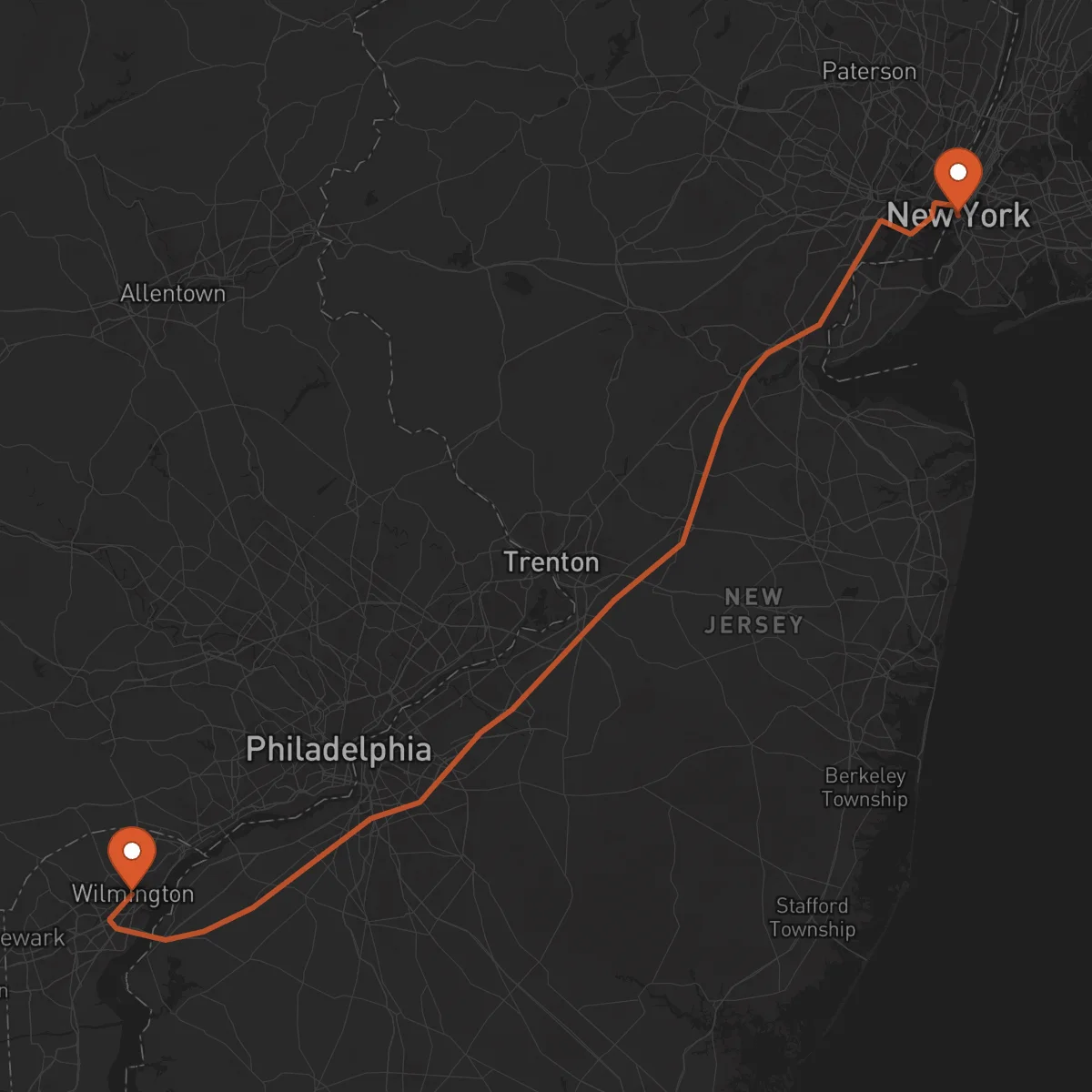 Ruta Wilmington - New York