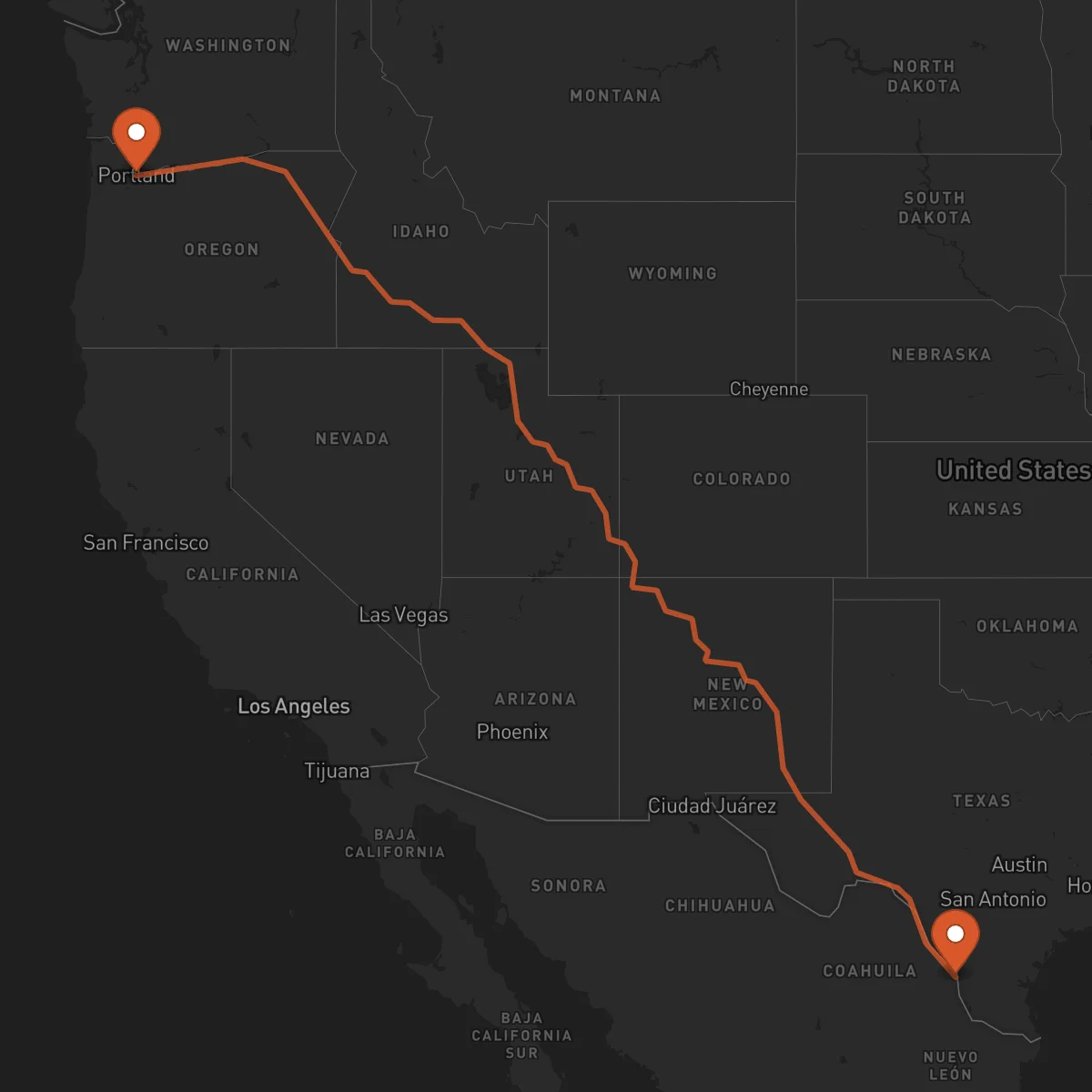 Ruta Nuevo Laredo - Portland