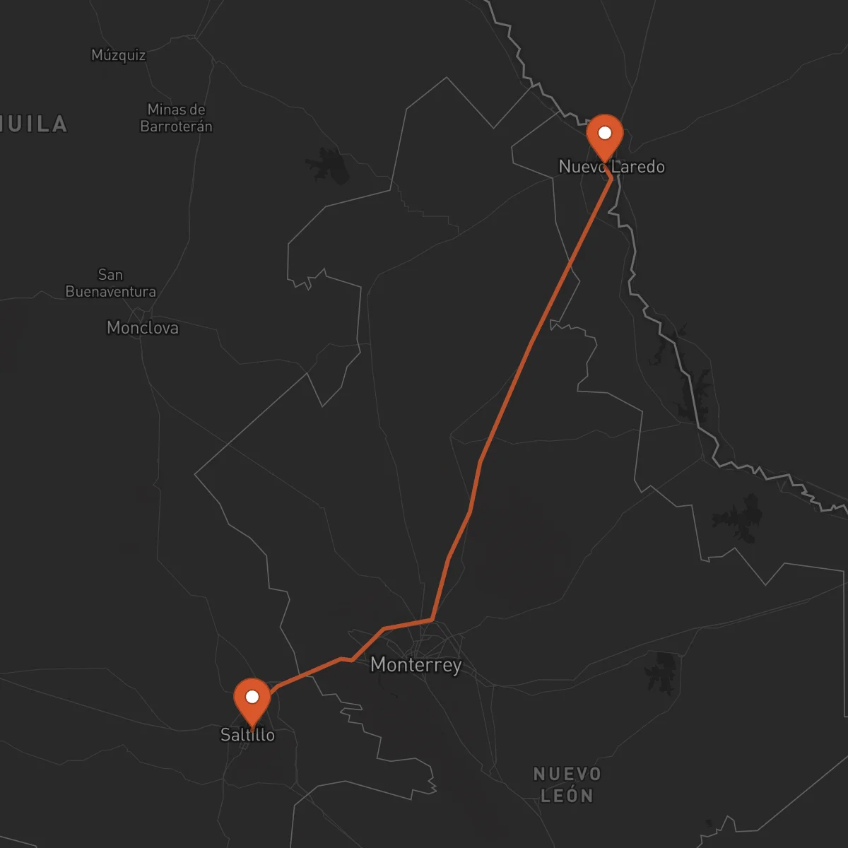 Ruta Saltillo - Nuevo Laredo