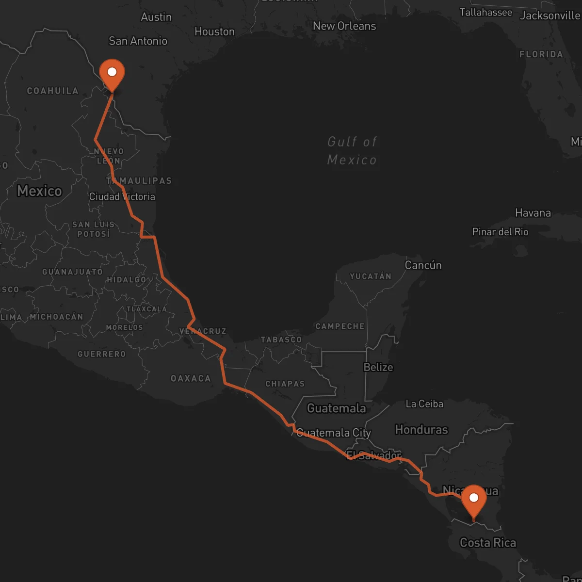 Ruta Nuevo Laredo - San Carlos