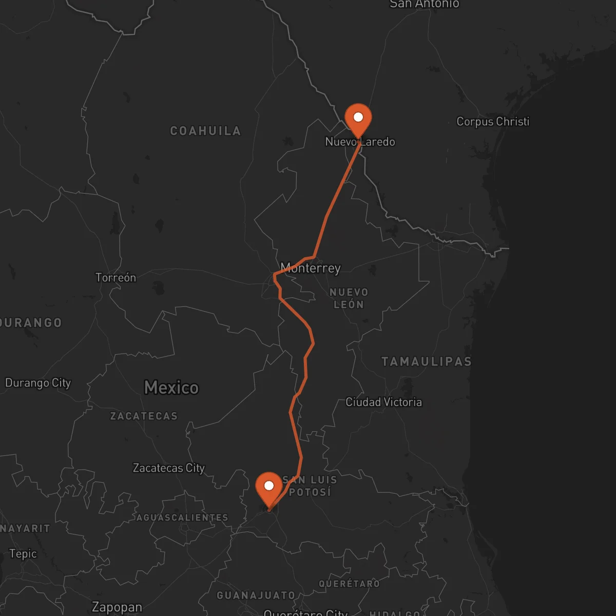 Ruta 산루이스포토시 - 누에보라레도