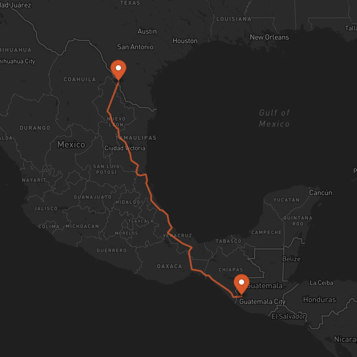 Ruta San Marcos - Nuevo Laredo