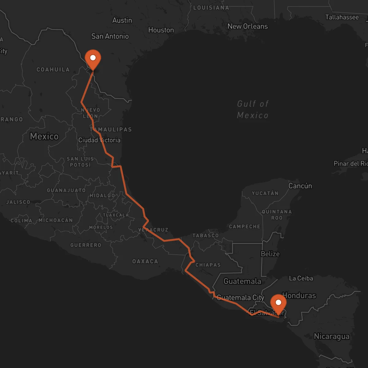 Ruta Nuevo Laredo - San Miguel