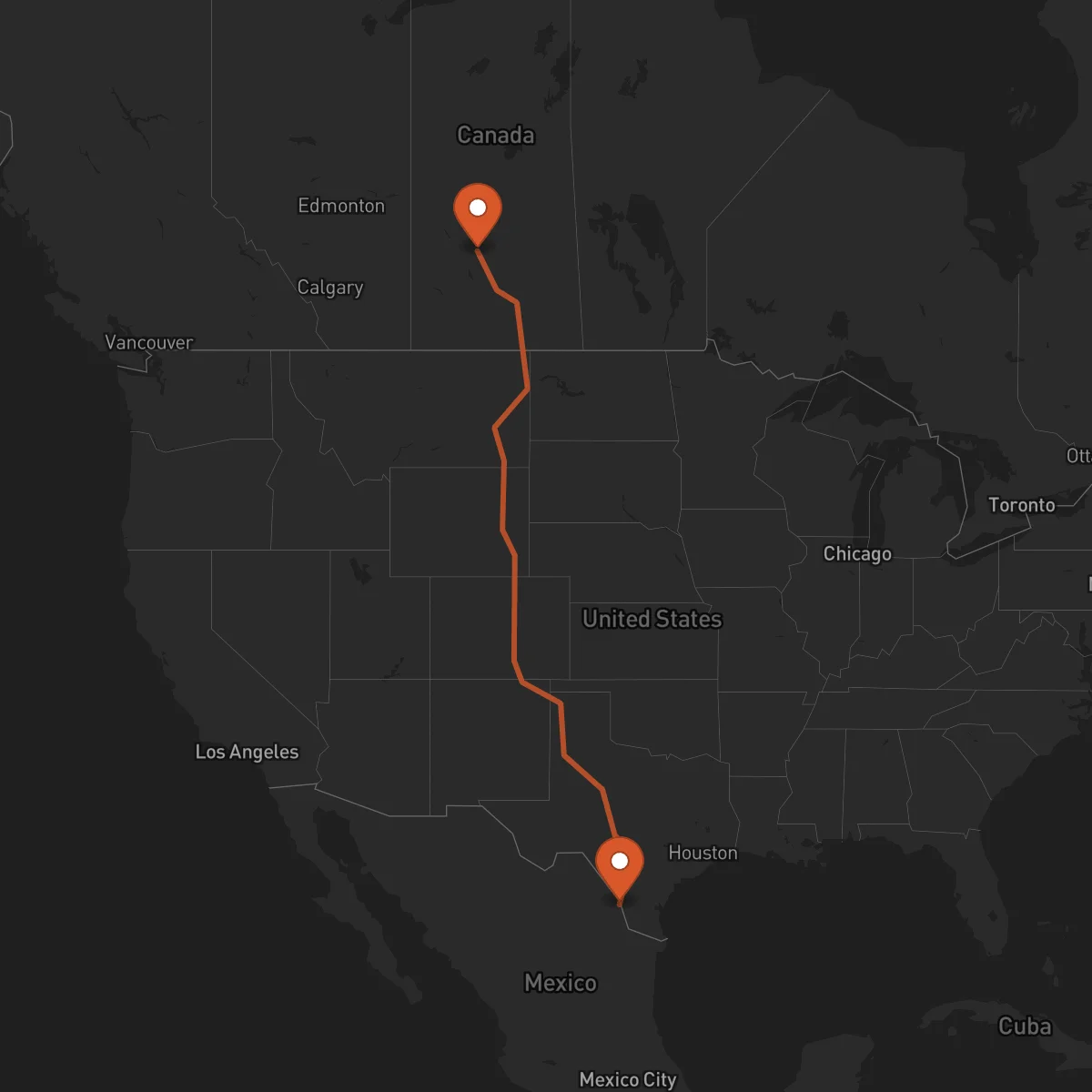 Ruta Saskatoon - Nuevo Laredo
