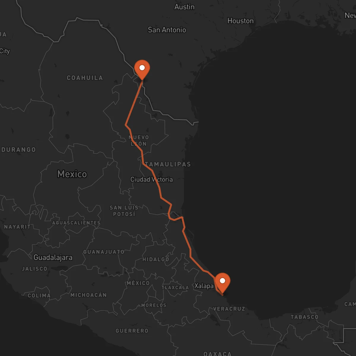 Ruta Nuevo Laredo - Veracruz
