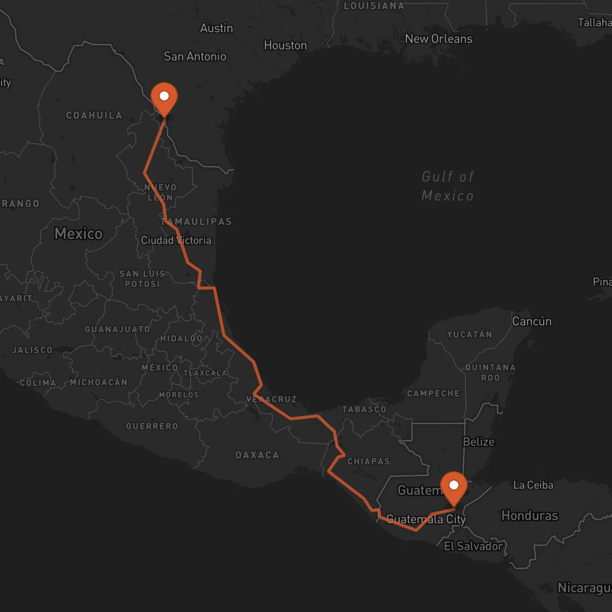 Ruta Nuevo Laredo - Zacapa