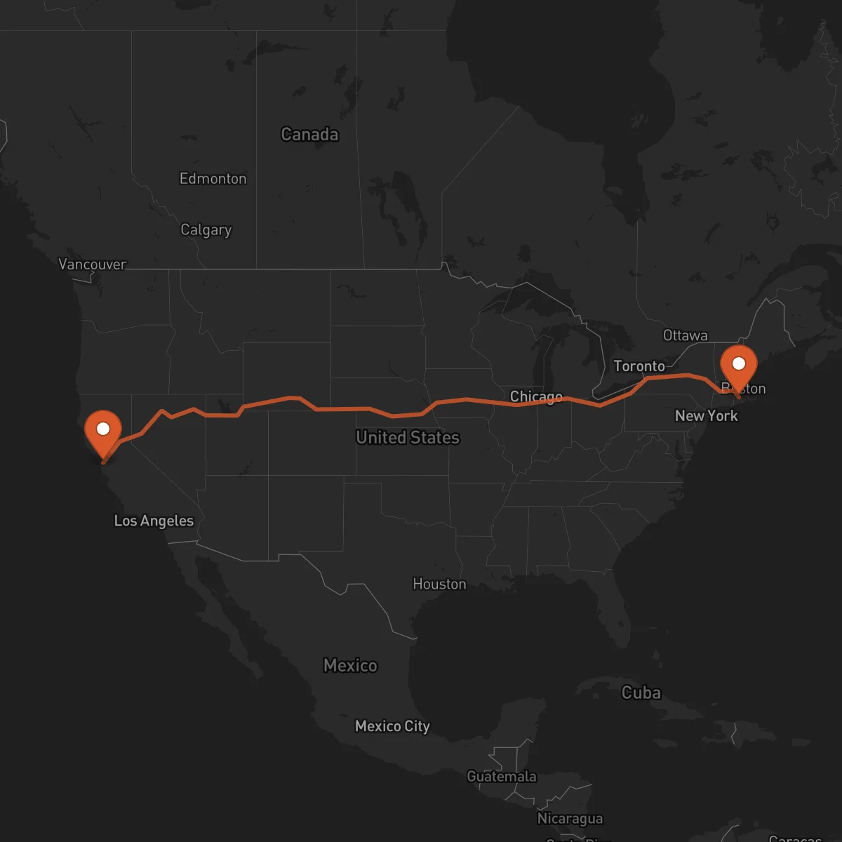 Ruta Oakland - Providence