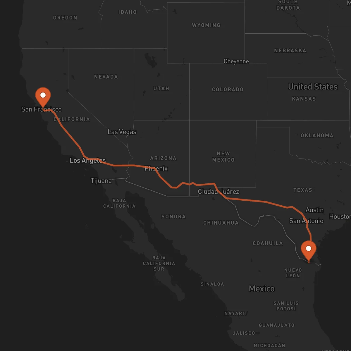 Ruta Reynosa - Oakland