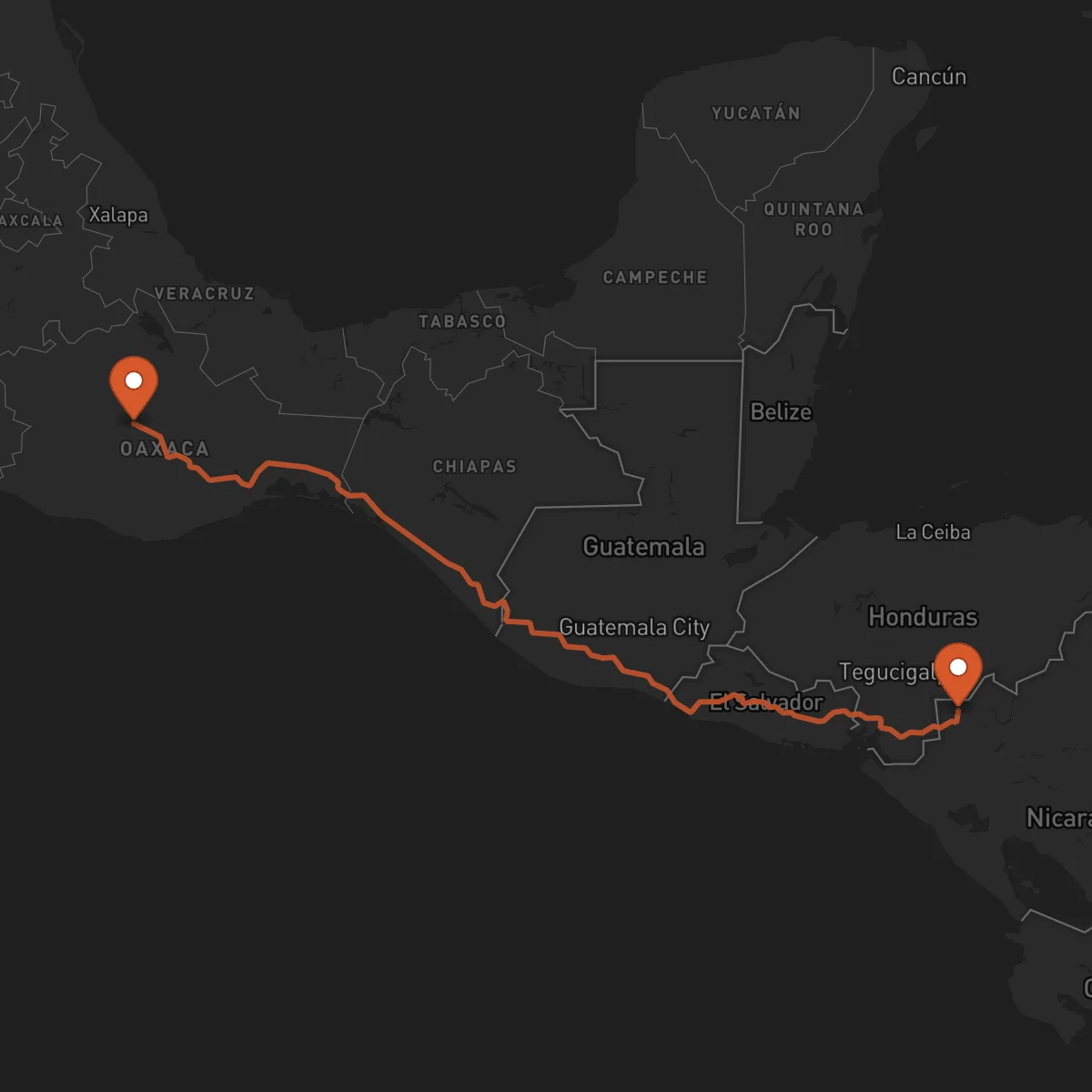 Ruta Ocotal - Oaxaca de Juárez