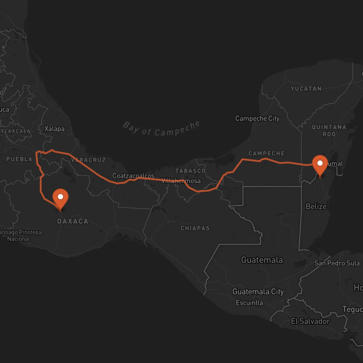 Ruta Orange Walk Town - Oaxaca de Juárez