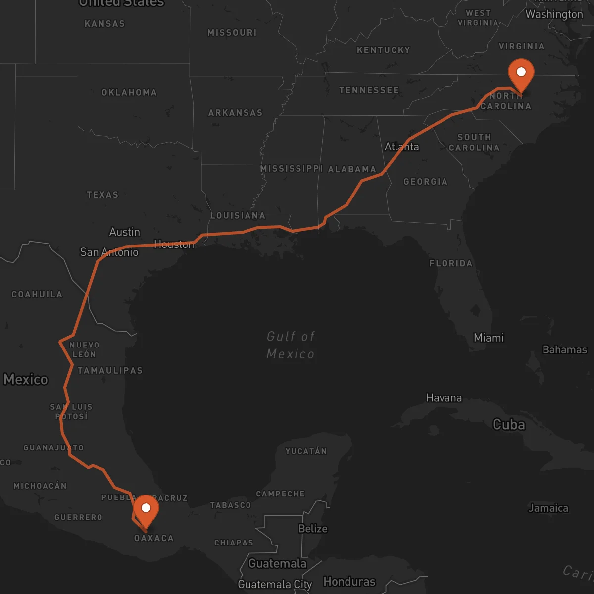 Ruta Raleigh - Oaxaca de Juárez