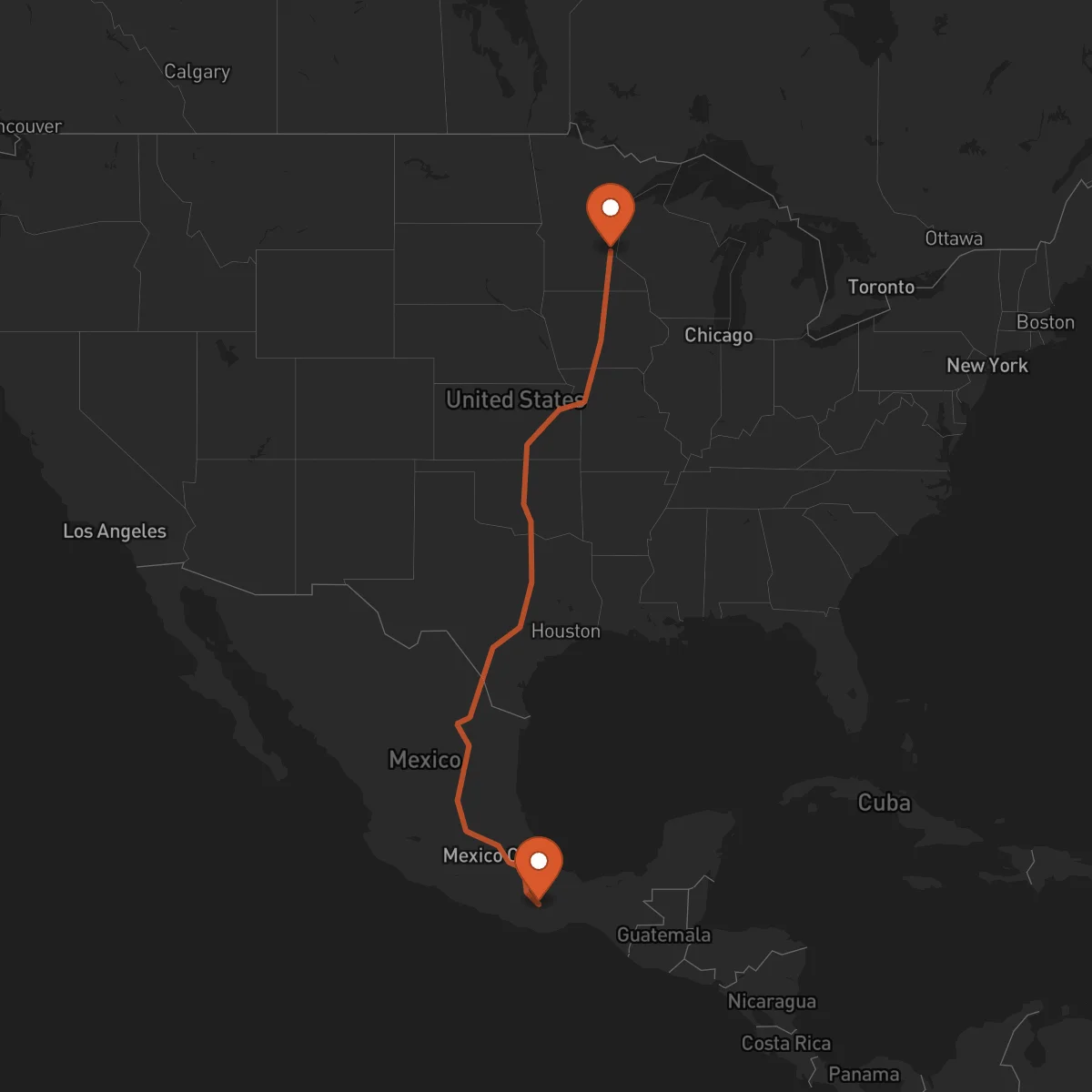 Ruta Oaxaca de Juárez - Saint Paul