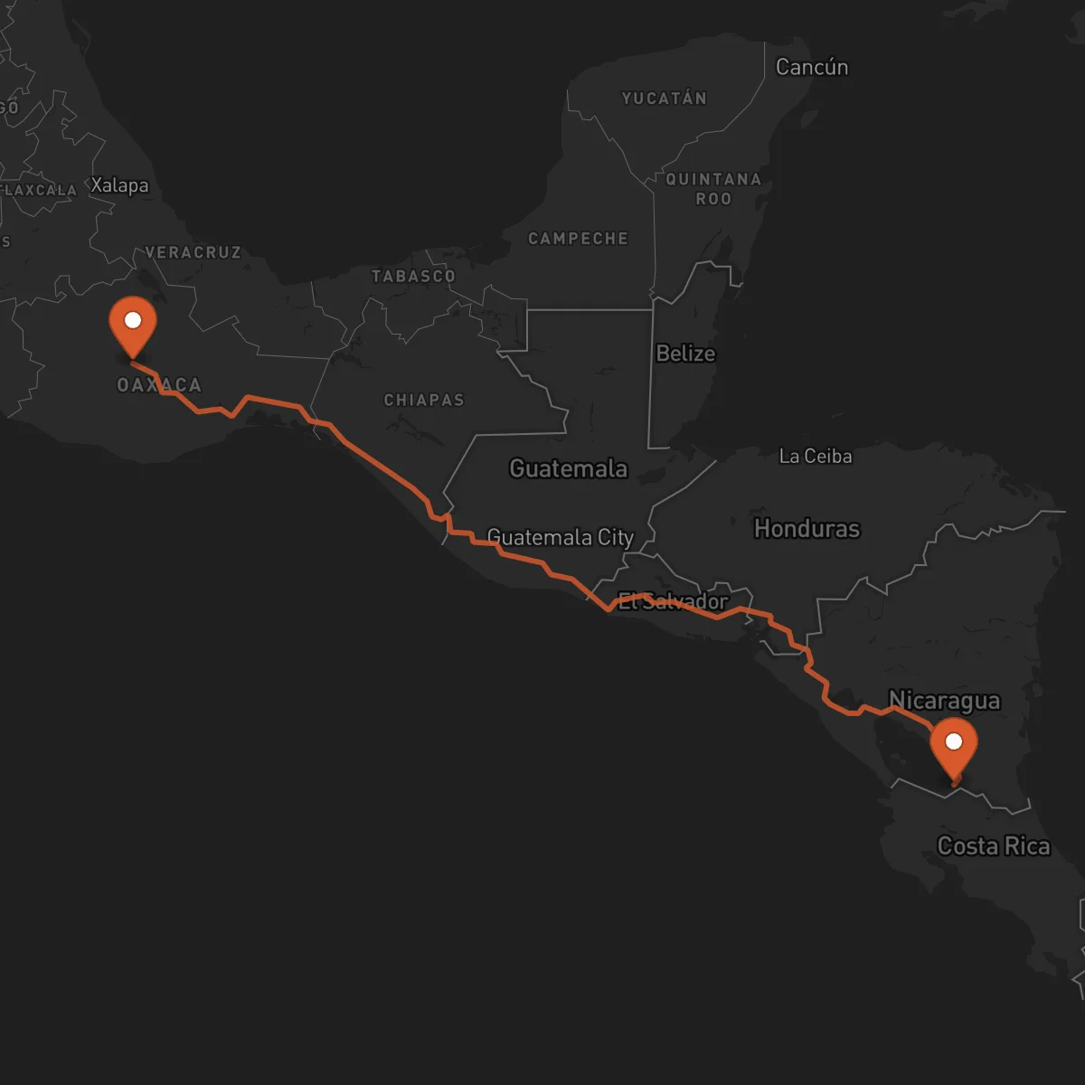 Ruta San Carlos - Oaxaca de Juárez
