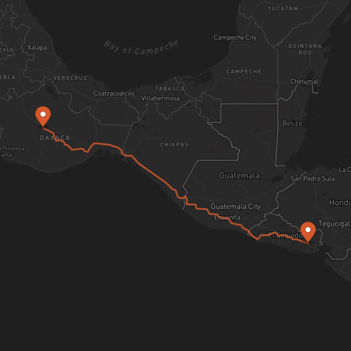 Ruta Oaxaca de Juárez - San Miguel