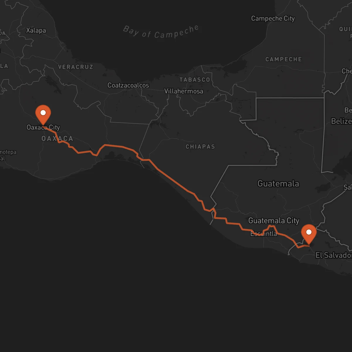 Ruta Santa Ana - Oaxaca de Juárez