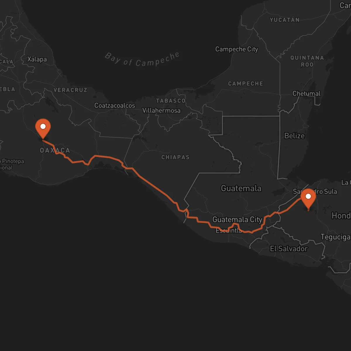 Ruta Oaxaca de Juárez - Santa Bárbara