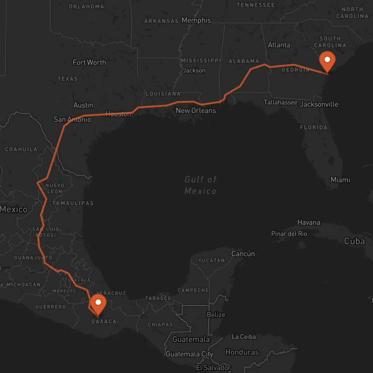 Ruta Savannah - Oaxaca de Juárez