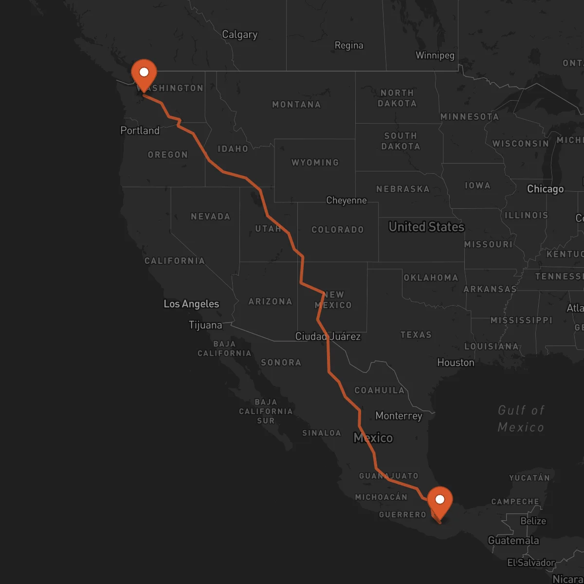 Ruta Seattle - Oaxaca de Juárez