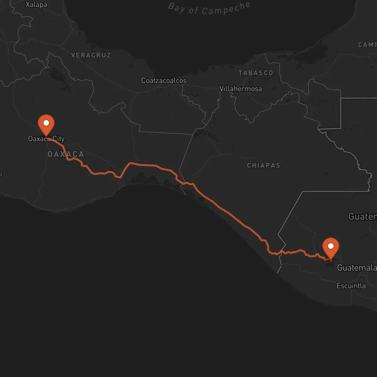 Ruta Sololá - Oaxaca de Juárez