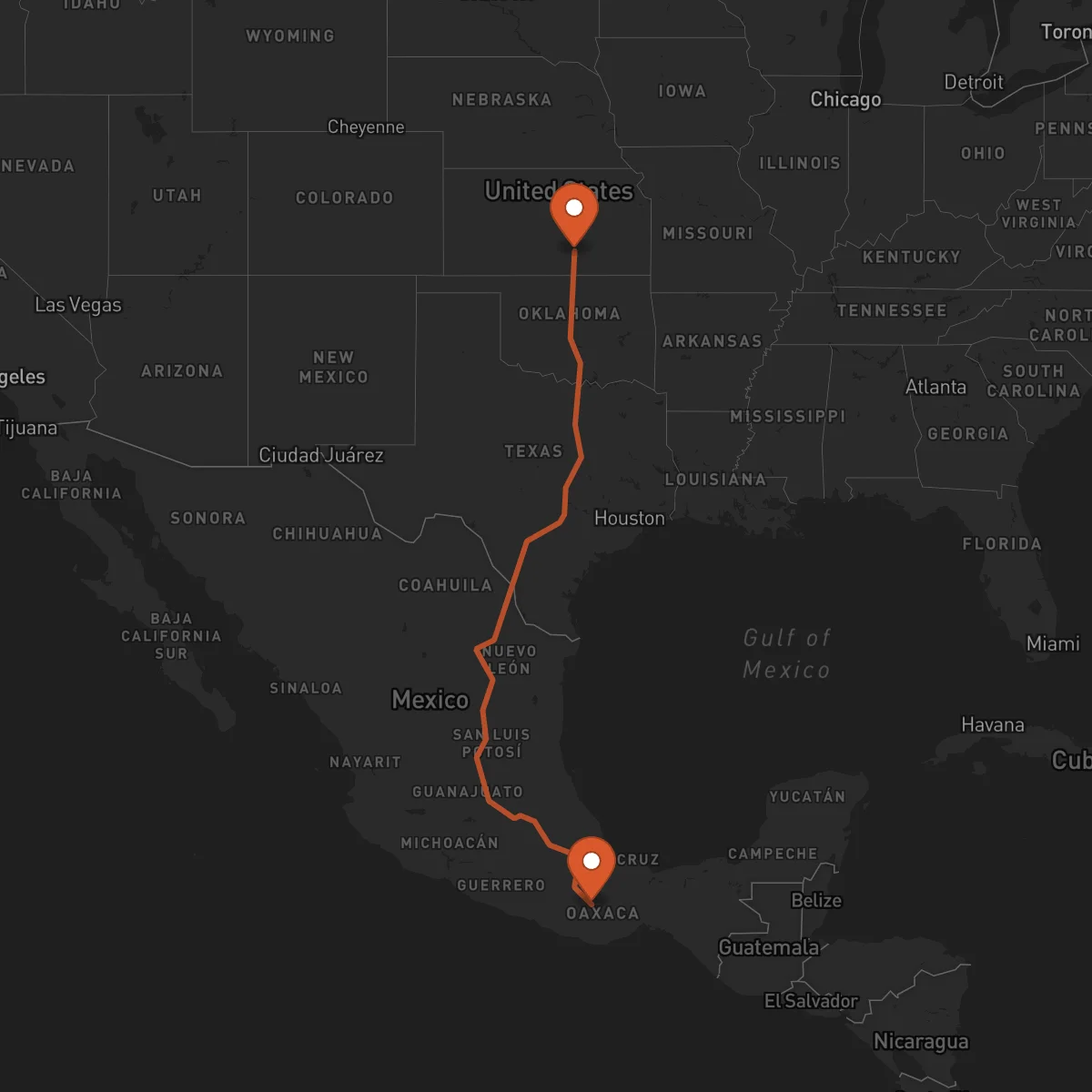Ruta Wichita - Oaxaca de Juárez
