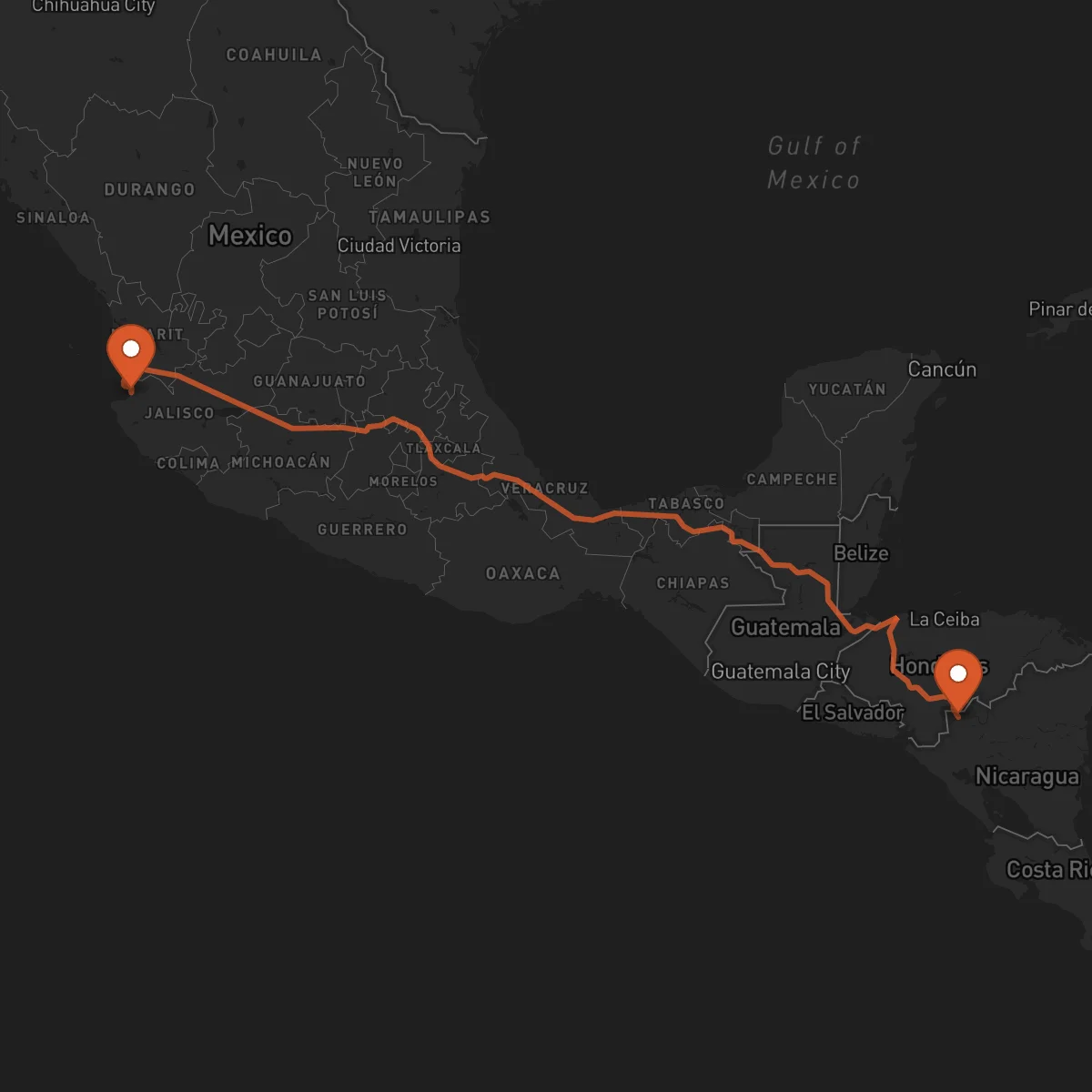 Ruta Ocotal - Puerto Vallarta