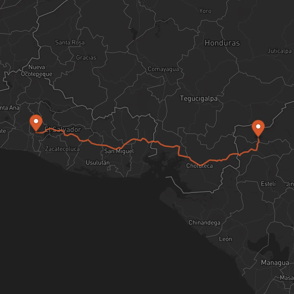 Ruta Ocotal - San Salvador