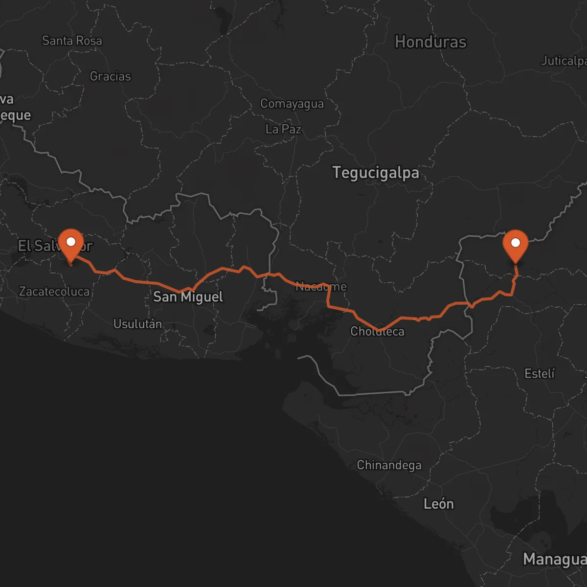 Ruta Ocotal - San Vicente
