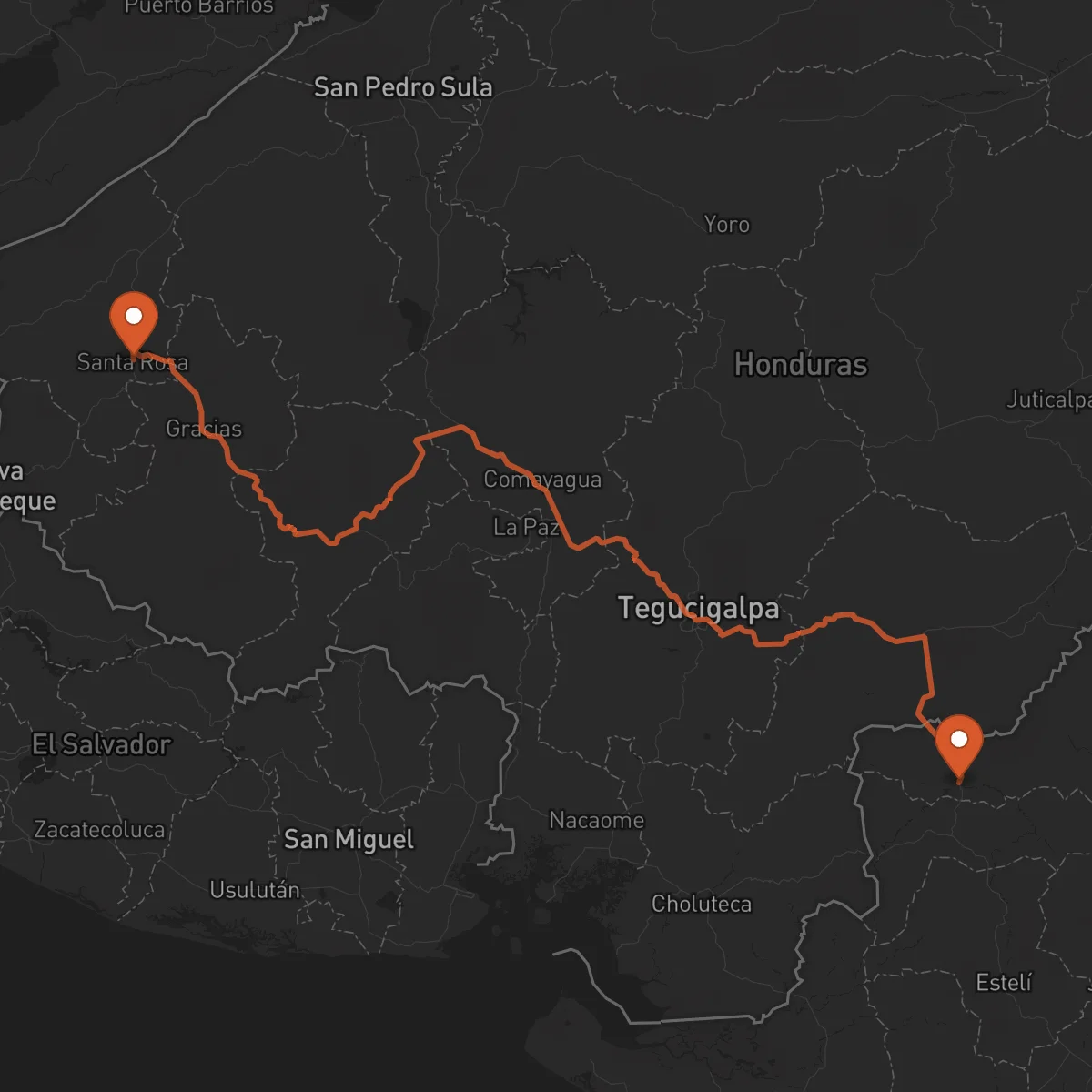 Ruta Ocotal - Santa Rosa de Copán