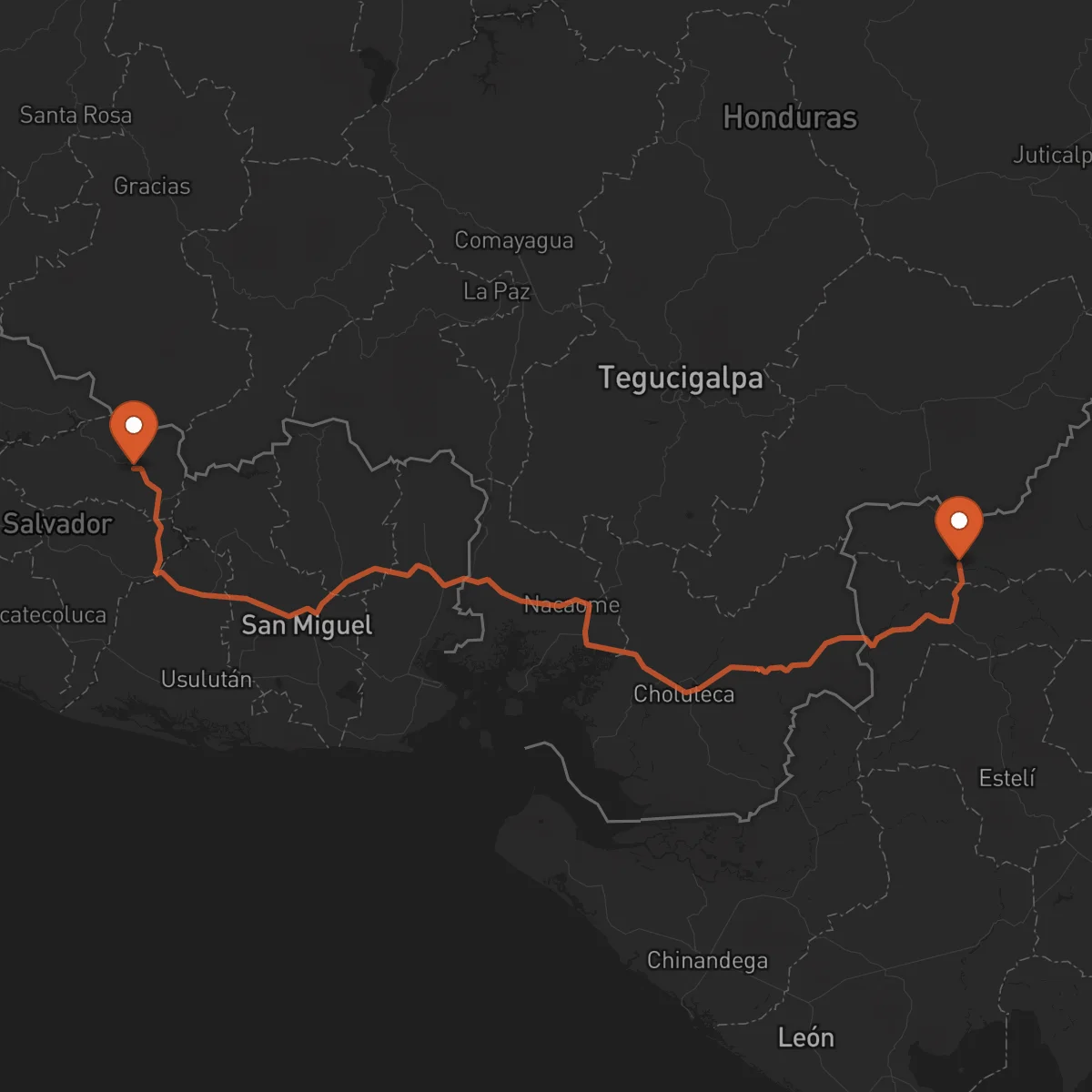 Ruta Ocotal - Sensuntepeque