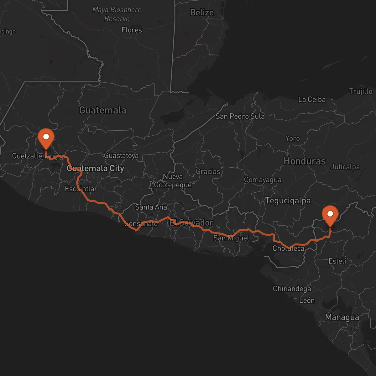 Ruta Ocotal - Totonicapán