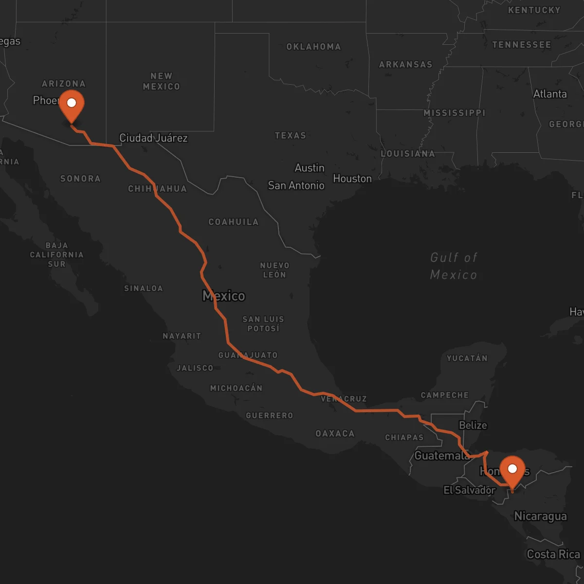 Ruta Ocotal - Tucson