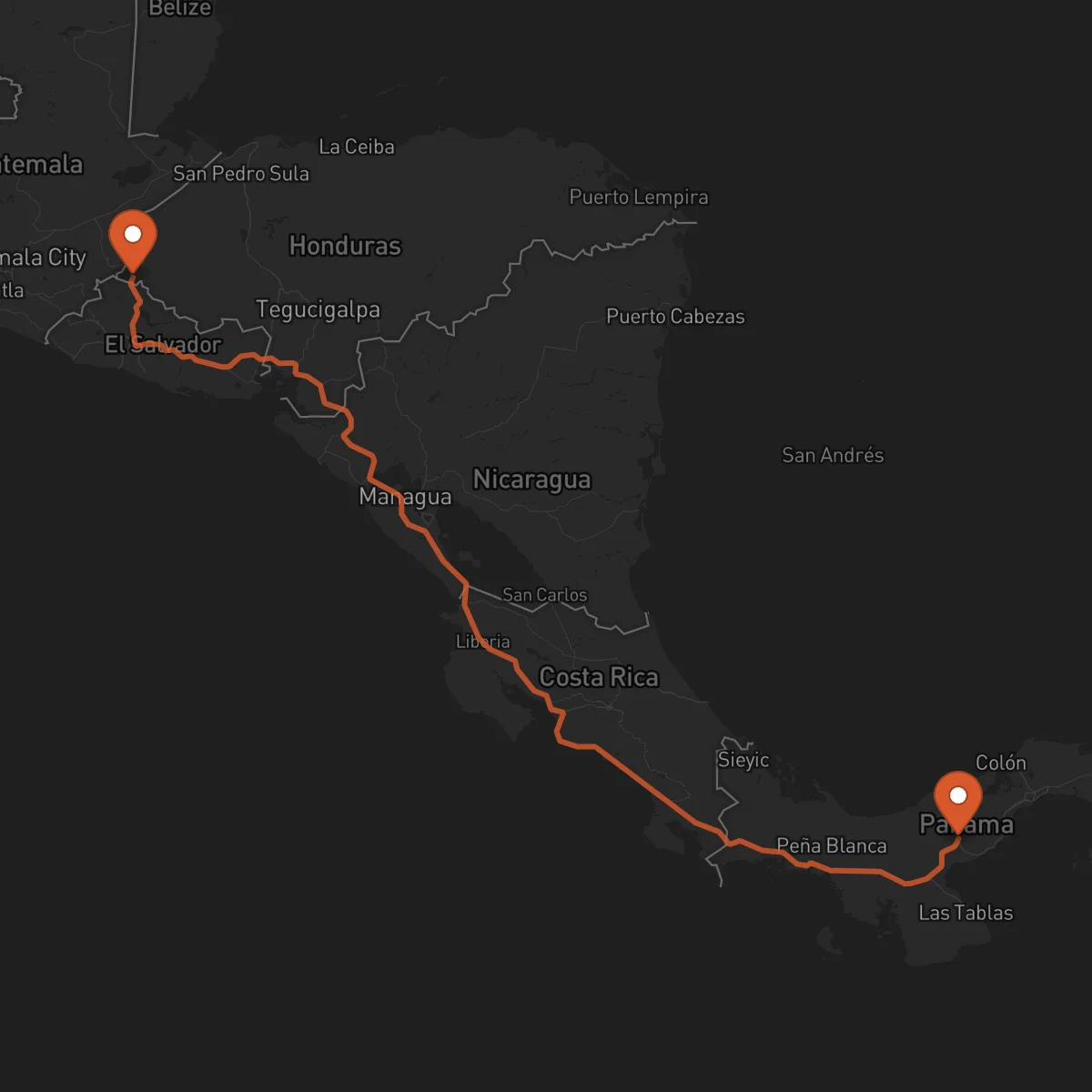 Ruta Ocotepeque - Penonomé