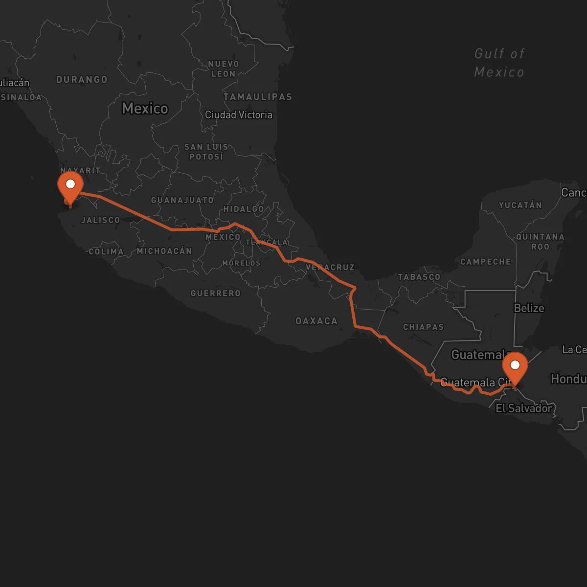 Ruta Ocotepeque - Puerto Vallarta