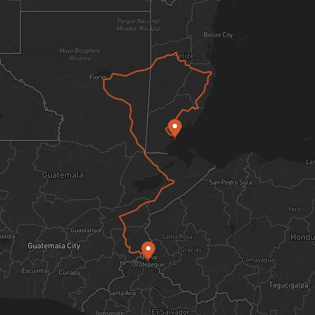 Ruta Ocotepeque - Punta Gorda