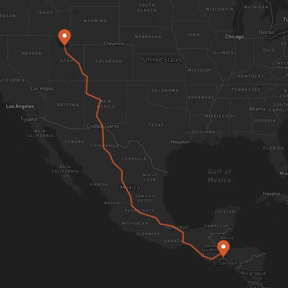 Ruta Ocotepeque - Salt Lake City
