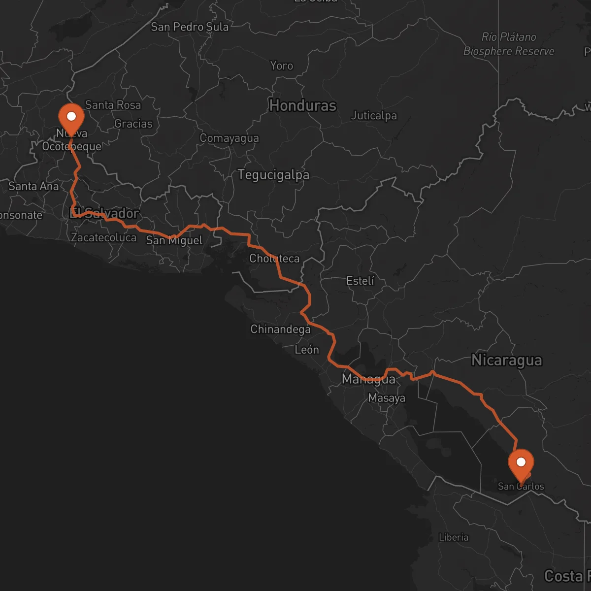 Ruta Ocotepeque - San Carlos