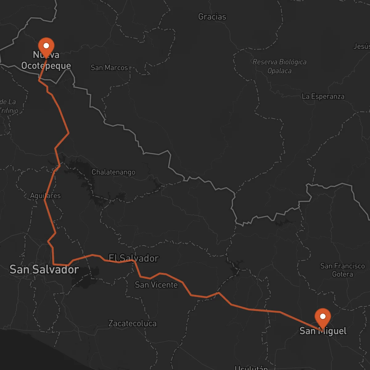 Ruta San Miguel - Ocotepeque