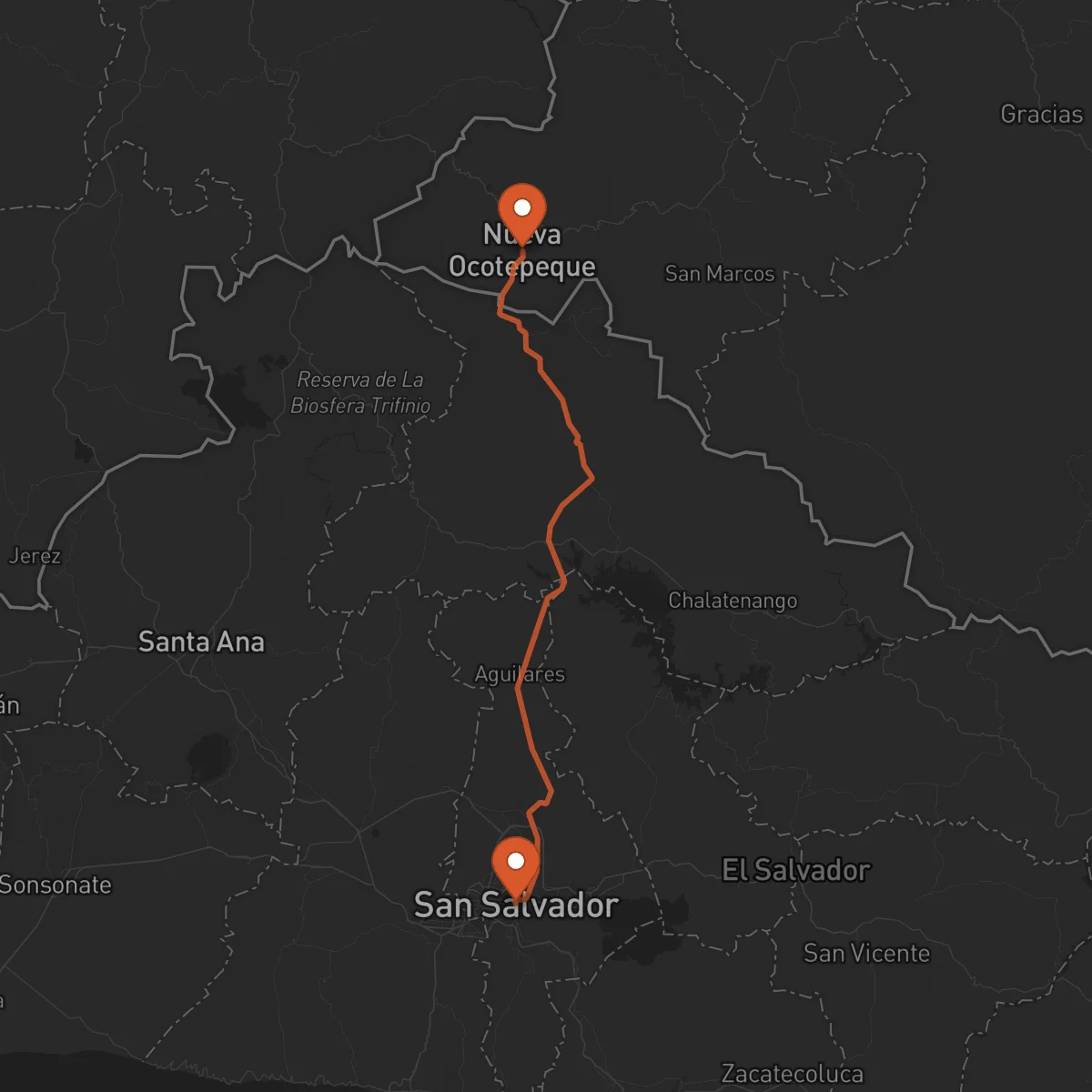 Ruta Ocotepeque - San Salvador