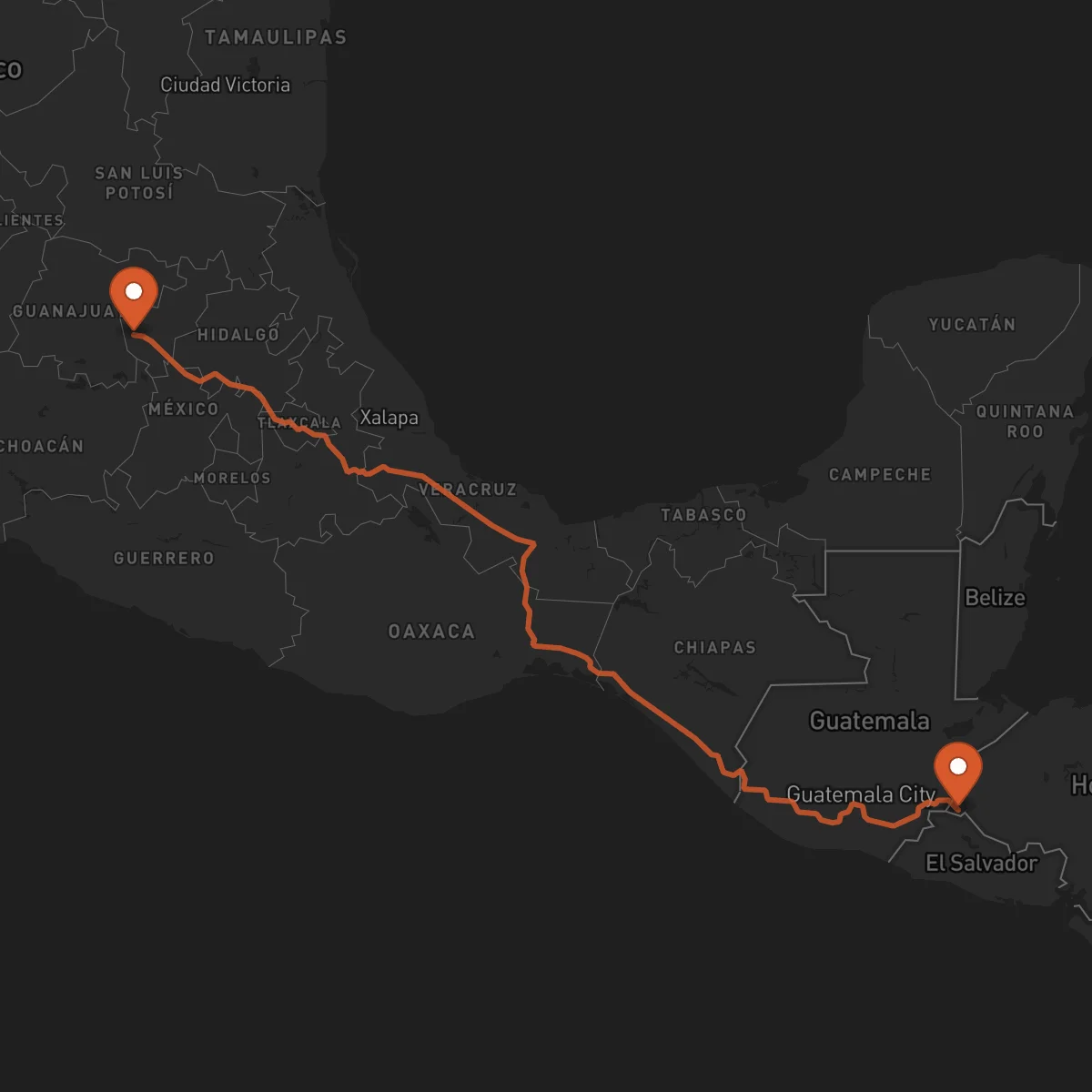 Ruta Santiago de Querétaro - Ocotepeque