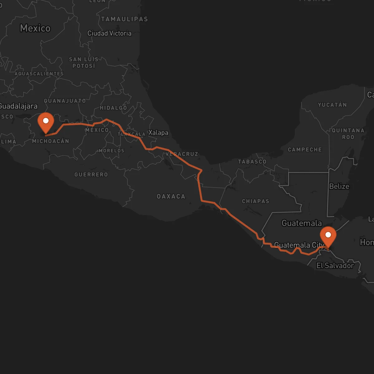 Ruta Uruapan - Ocotepeque