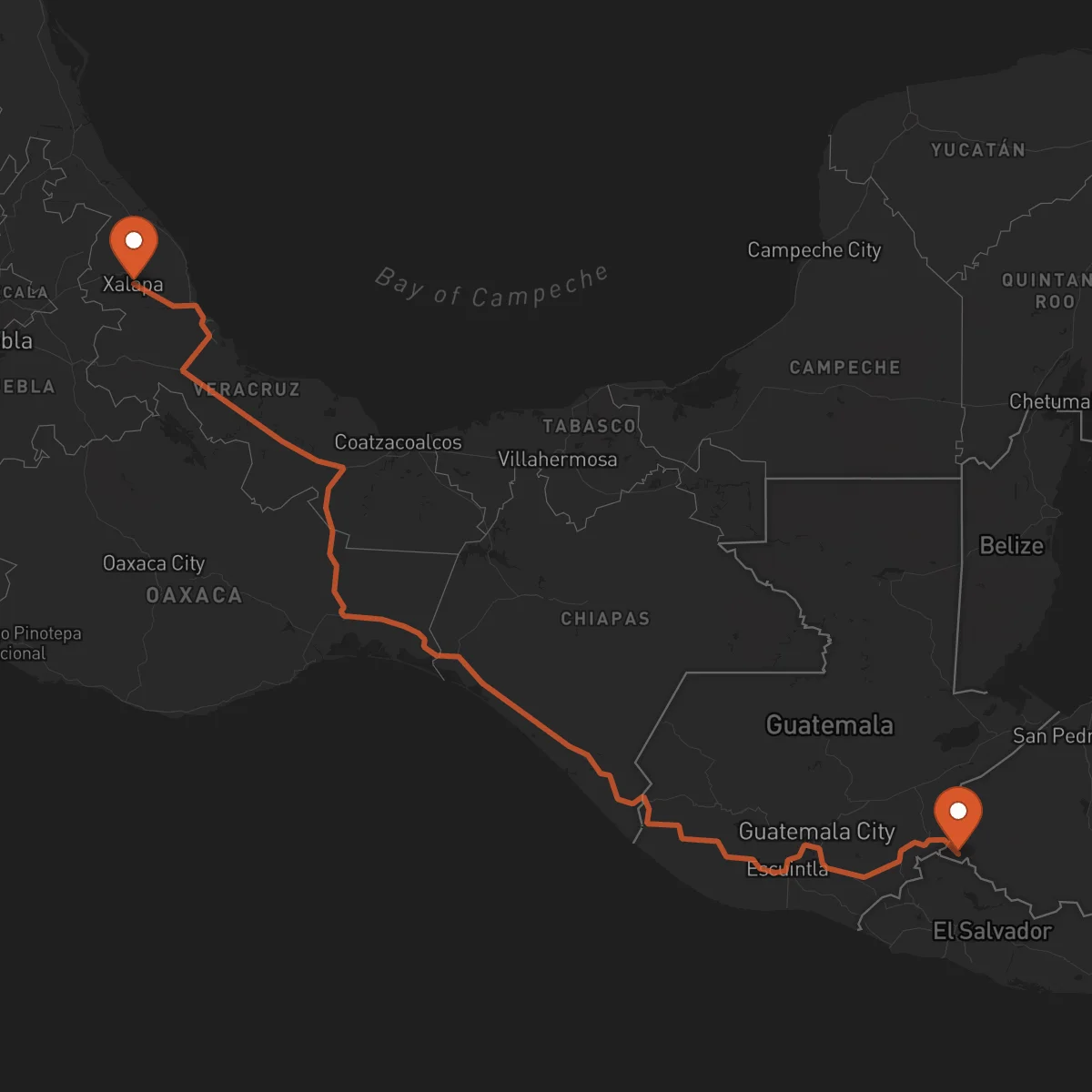Ruta Xalapa - Ocotepeque