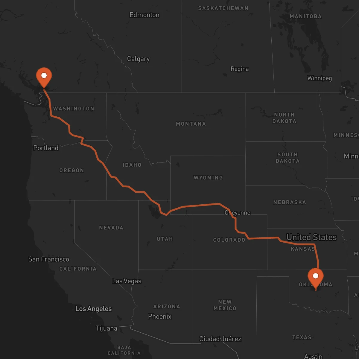 Ruta Surrey - Oklahoma City