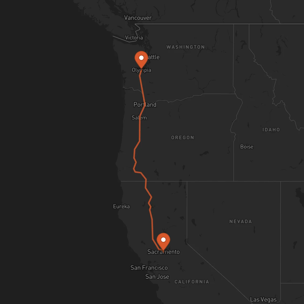 Ruta Olympia - Sacramento