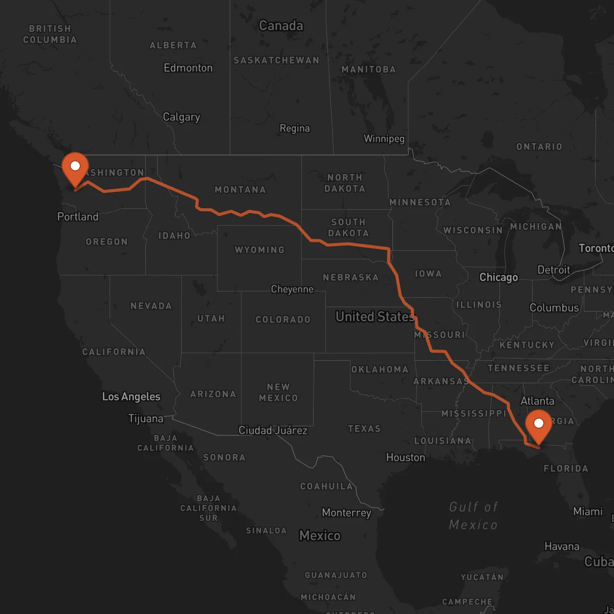 Ruta Olympia - Tallahassee
