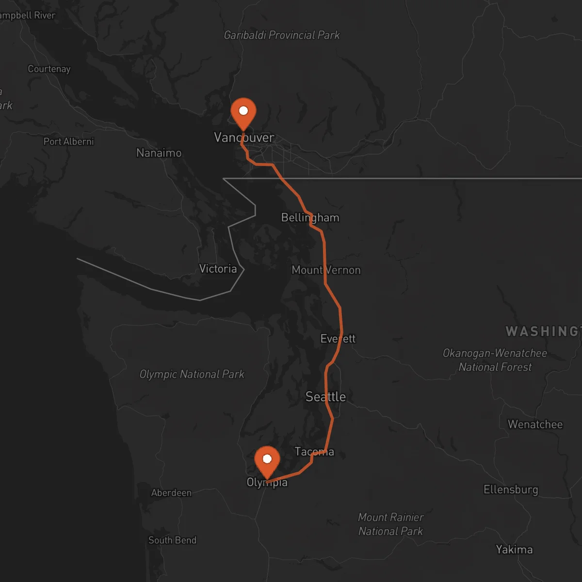 Ruta Olympia - Vancouver