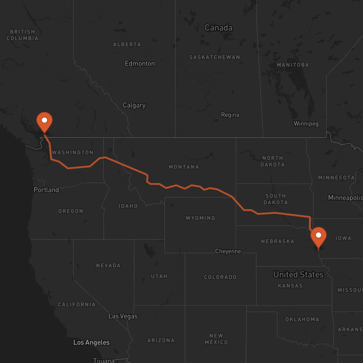 Ruta Surrey - Omaha