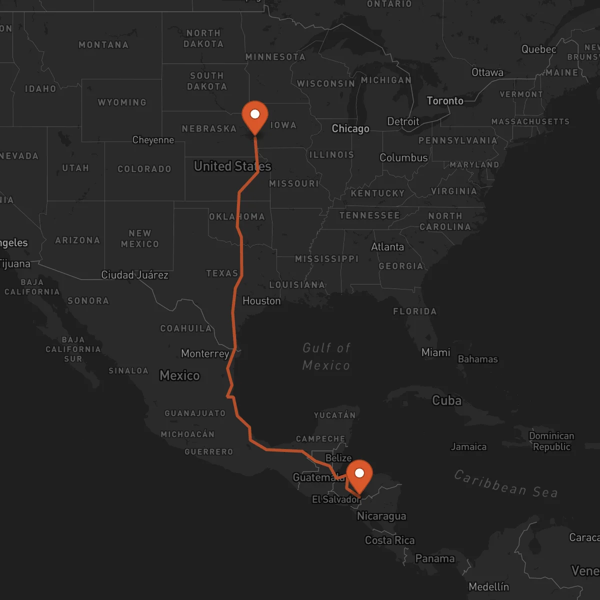 Ruta Yuscarán - Omaha