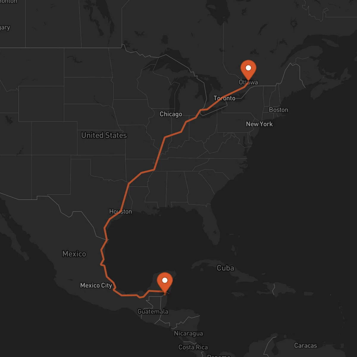 Ruta Orange Walk Town - Ottawa