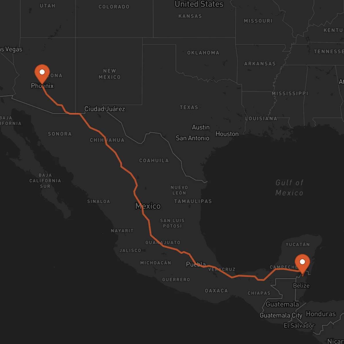 Ruta Orange Walk Town - Phoenix