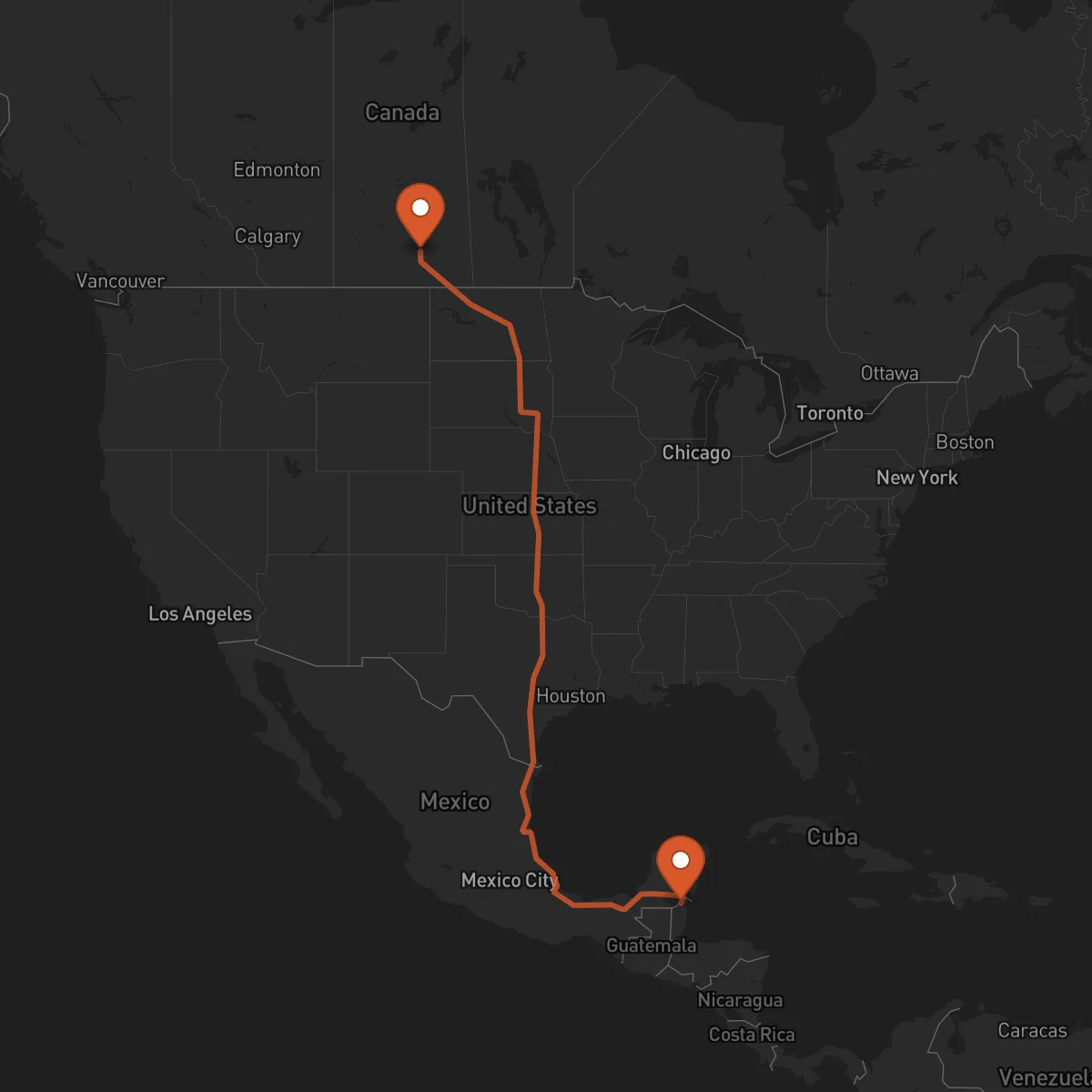 Ruta Orange Walk Town - Regina